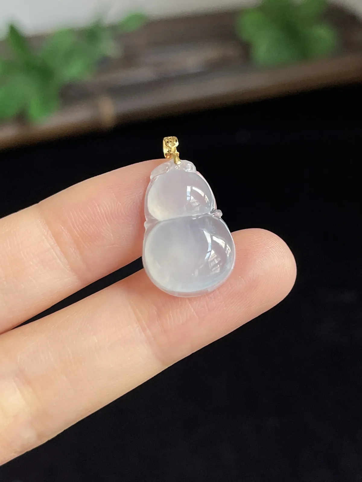 翡翠葫芦，印记：G18K