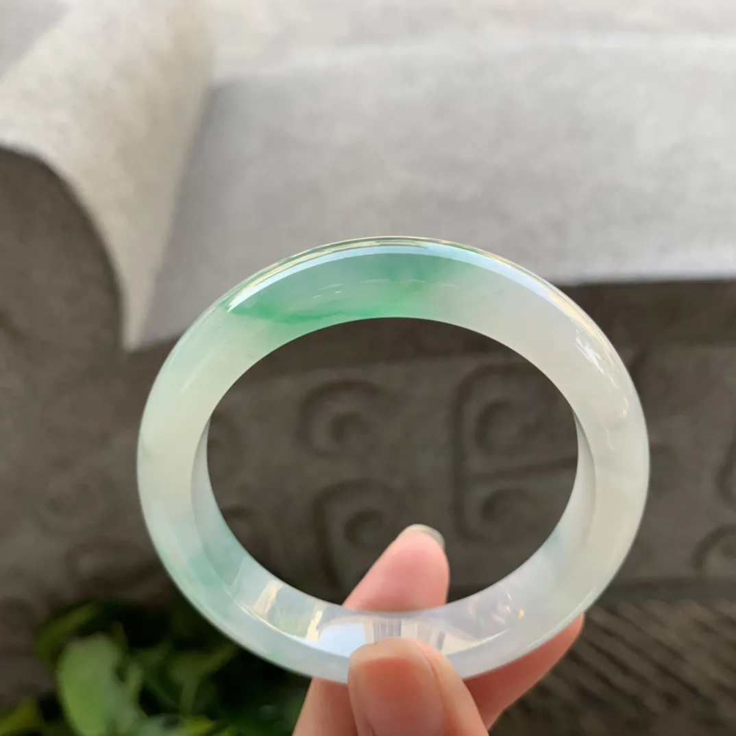 小圈口 51-11.7-8.2【冰飘绿正圈手镯】正圈51 52可戴