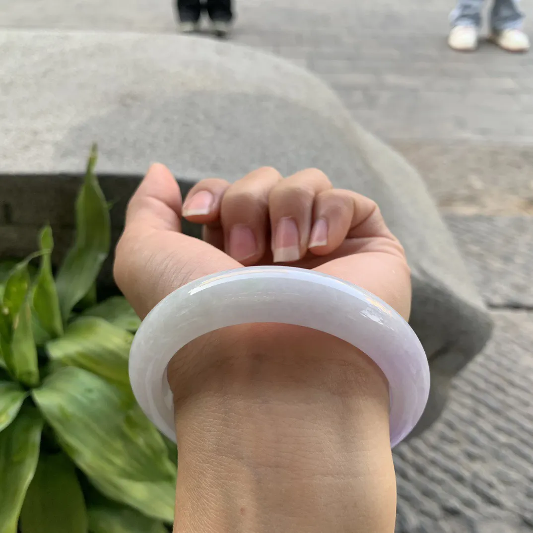 圈口56.5-12.9-9.2 【粉紫正圈手镯】正圈56 57可戴