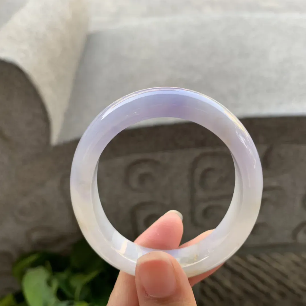 小圈口53-46.8-12.2-7.6 【冰紫双彩贵妃手镯】贵妃56 57可戴