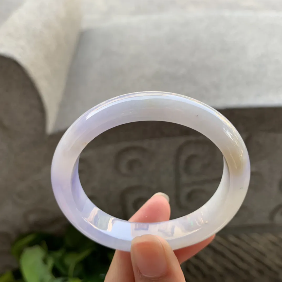 小圈口53-46.8-12.2-7.6 【冰紫双彩贵妃手镯】贵妃56 57可戴