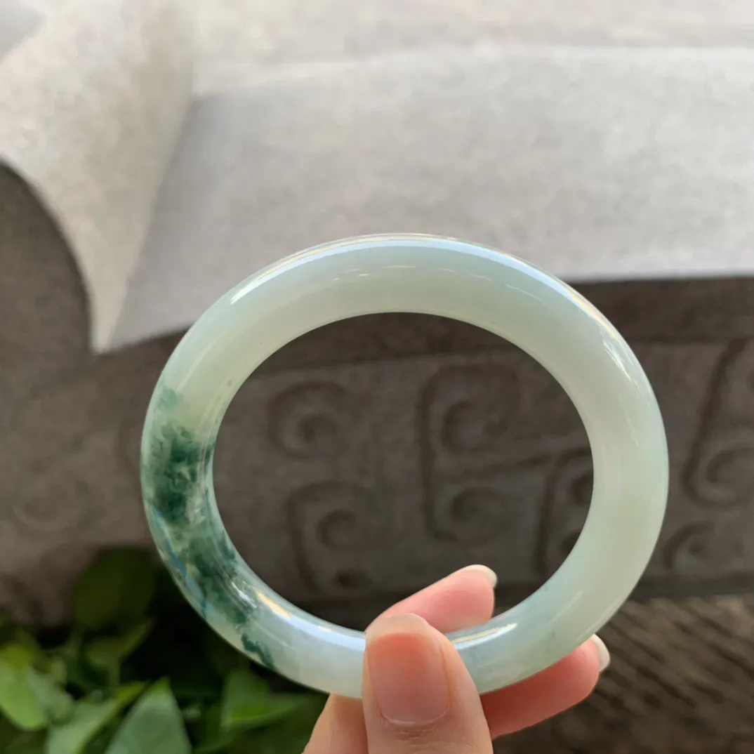 圈口55.3-9.7 【飘花圆条手镯】圆条55 56可戴