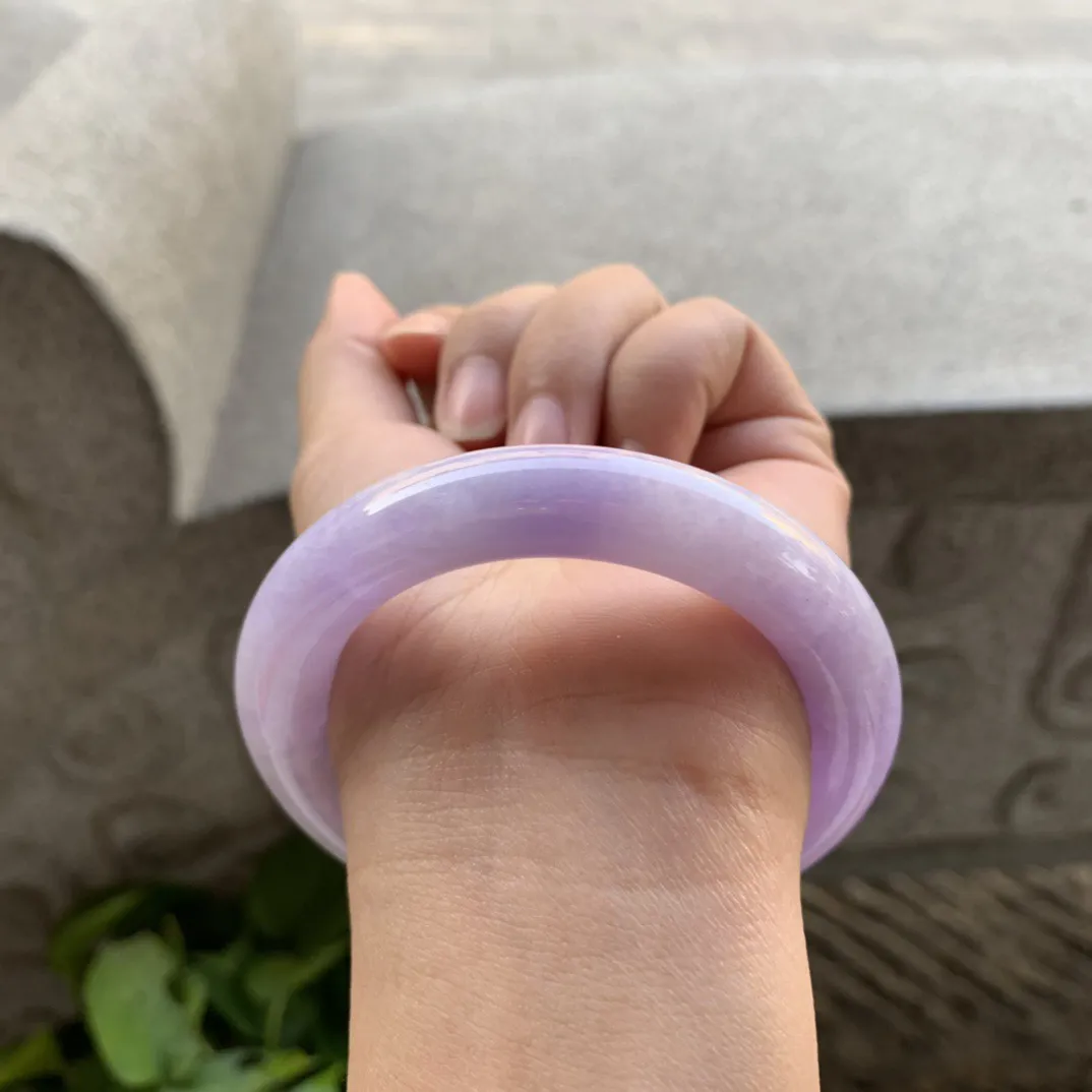 小圈口 53.8-11.6【紫罗兰圆条手镯】圆条53 54可戴