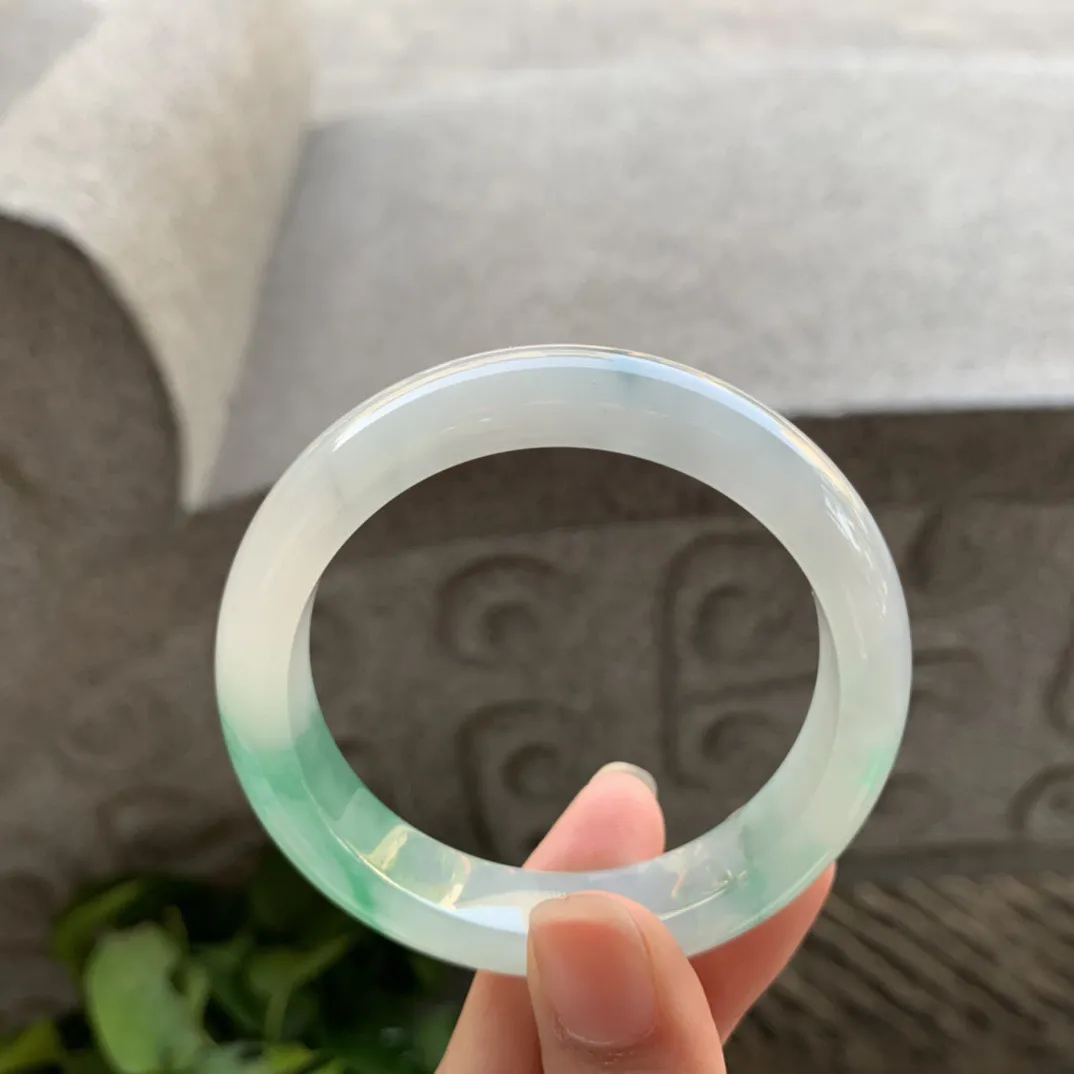 小圈口 51-11.7-8.2【冰飘绿正圈手镯】正圈51 52可戴