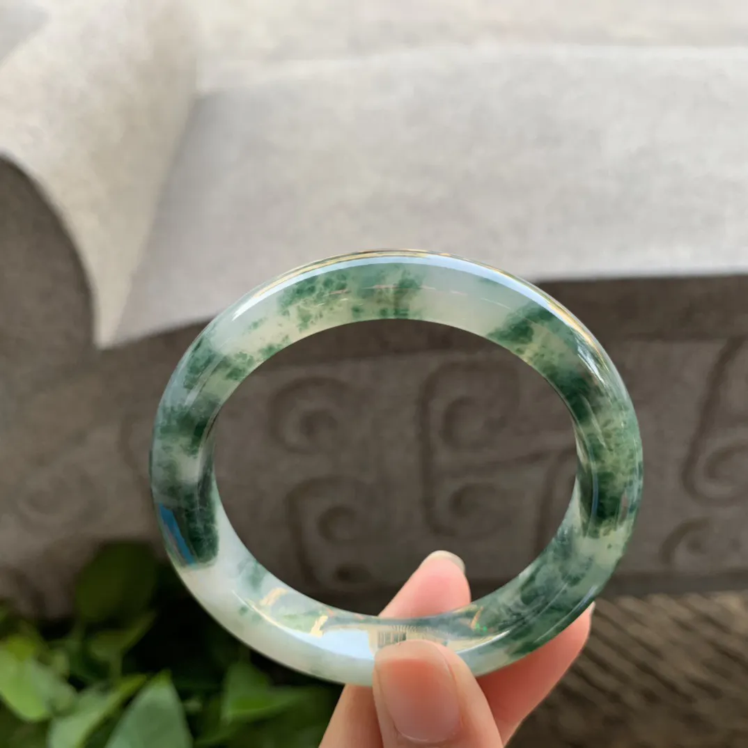 圈口54-11.4-8.3 【冰飘花正圈手镯】正圈54 55可戴