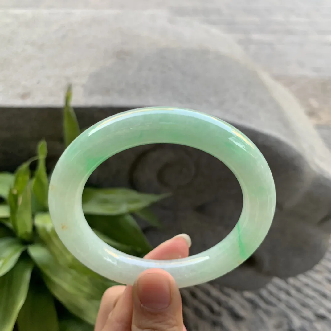 圈口 57.5-11.2【果绿圆条手镯】圆条57 58可戴