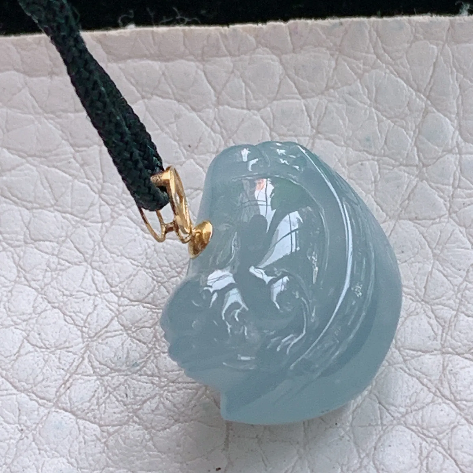 axm实拍16.6*22.3*10.8缅甸翡翠精雕冰紫三脚蟾招财元宝玉吊坠