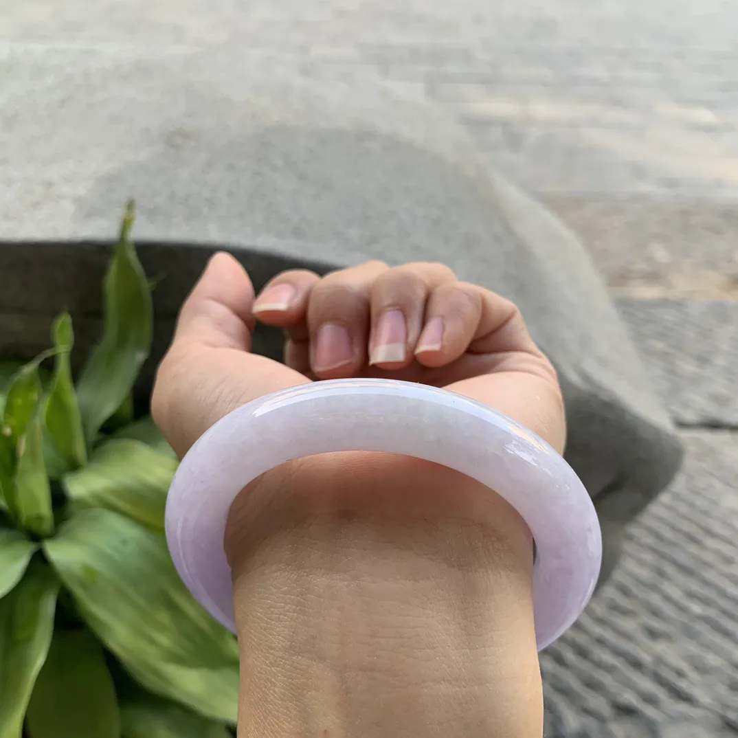 圈口57-11.3 【粉紫圆条手镯】圆条57 58可戴