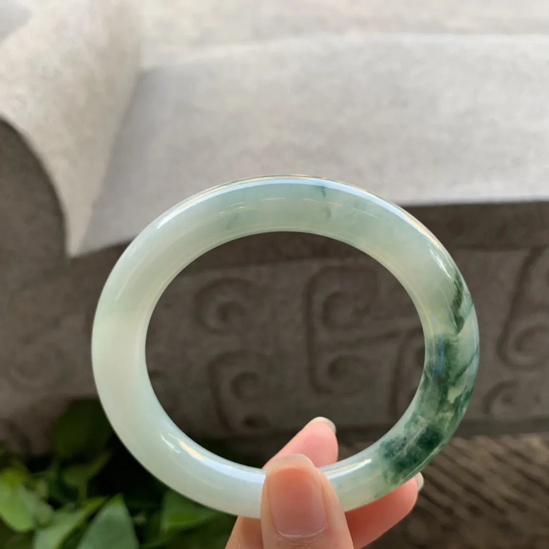 圈口55.3-9.7 【飘花圆条手镯】圆条55 56可戴