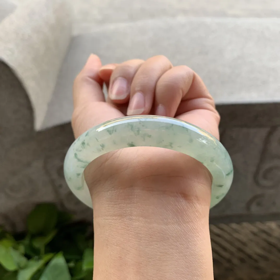 圈口 57.5-12.2-8.7【冰飘花正圈手镯】正圈57 58可戴