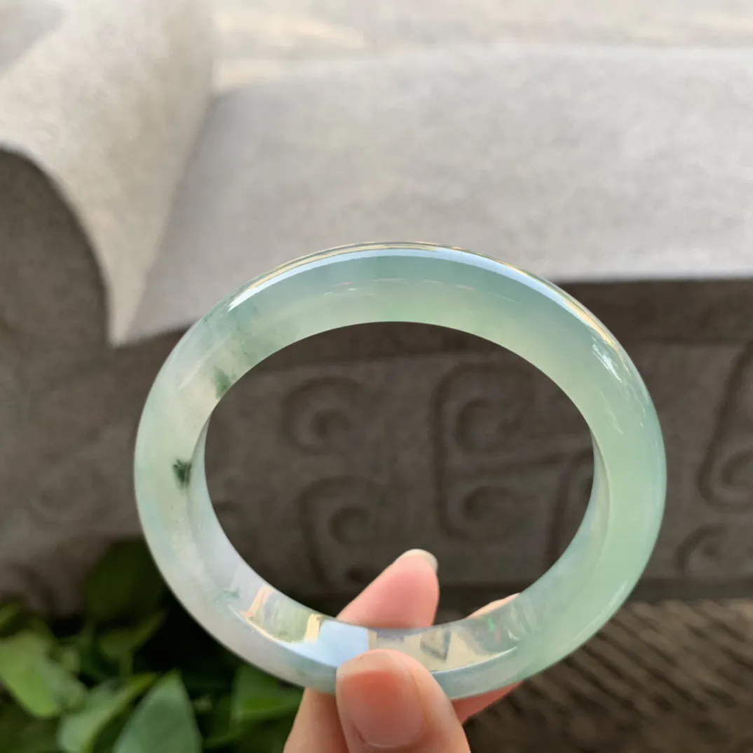 大圈口 58.9-11.8-8.9【冰晴飘花正圈手镯】正圈58 59可戴