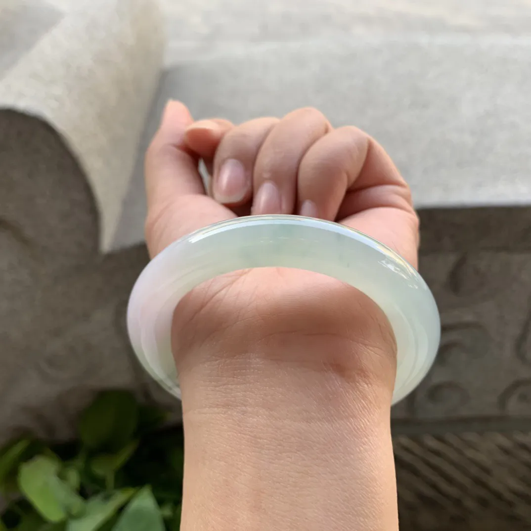 小圈口53.9-10.4 【冰春彩圆条手镯】圆条53 54可戴