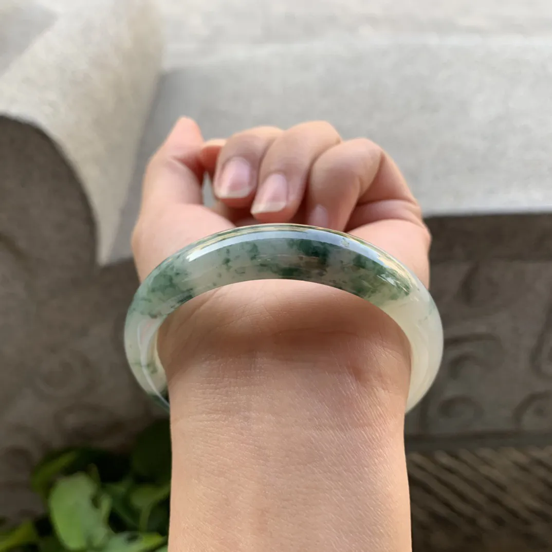 小圈口56.4-13-7.1 【冰飘花正圈手镯】正圈56 57可戴