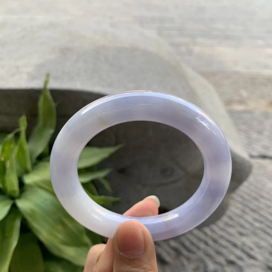 圈口54.8-11.7 【茄紫圆条手镯】圆条54 55可戴