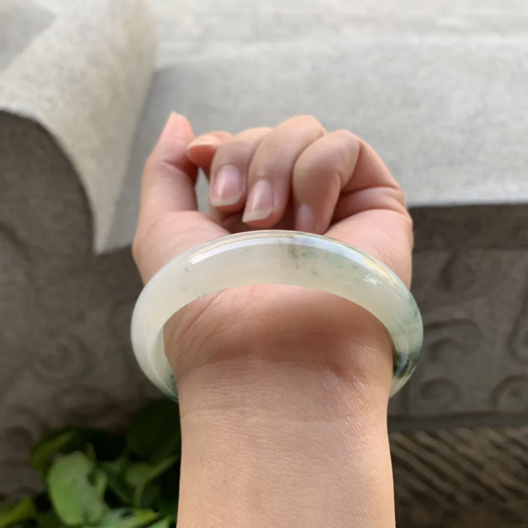 小圈口56.4-13-7.1 【冰飘花正圈手镯】正圈56 57可戴