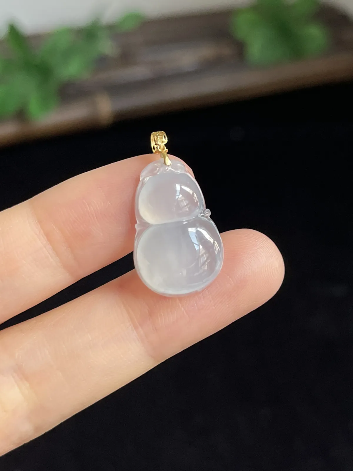 翡翠葫芦，印记：G18K