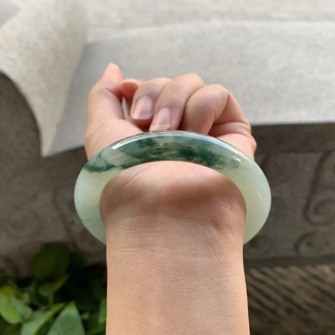 圈口55.3-9.7 【飘花圆条手镯】圆条55 56可戴