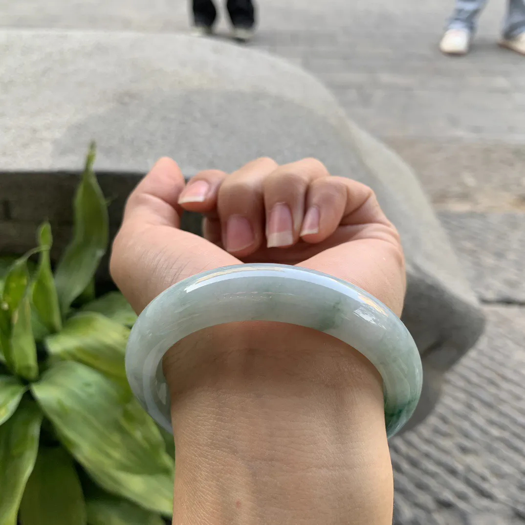 圈口56.9-13.4-8.9 【飘花正圈手镯】正圈56 57可戴