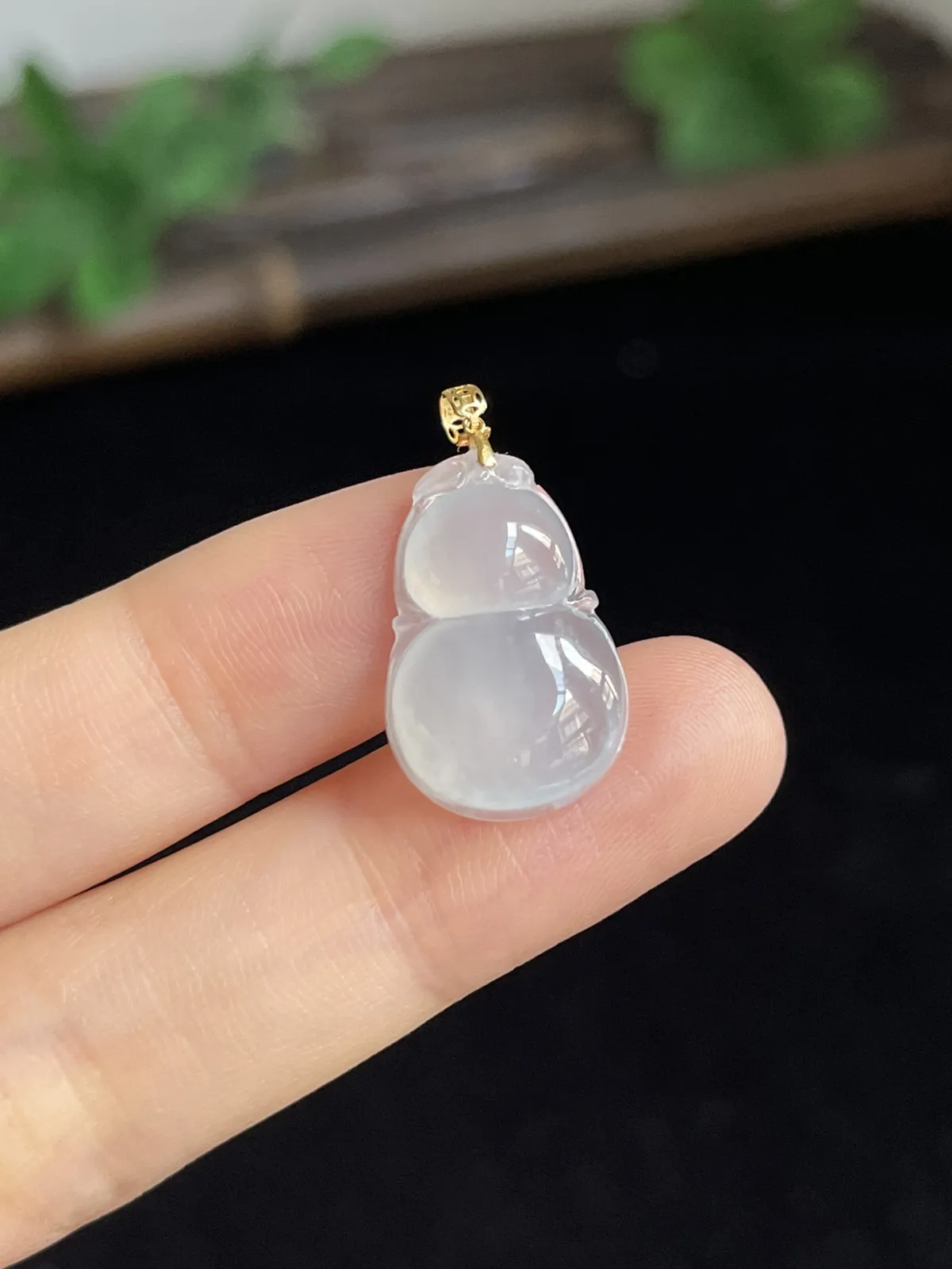 翡翠葫芦，印记：G18K