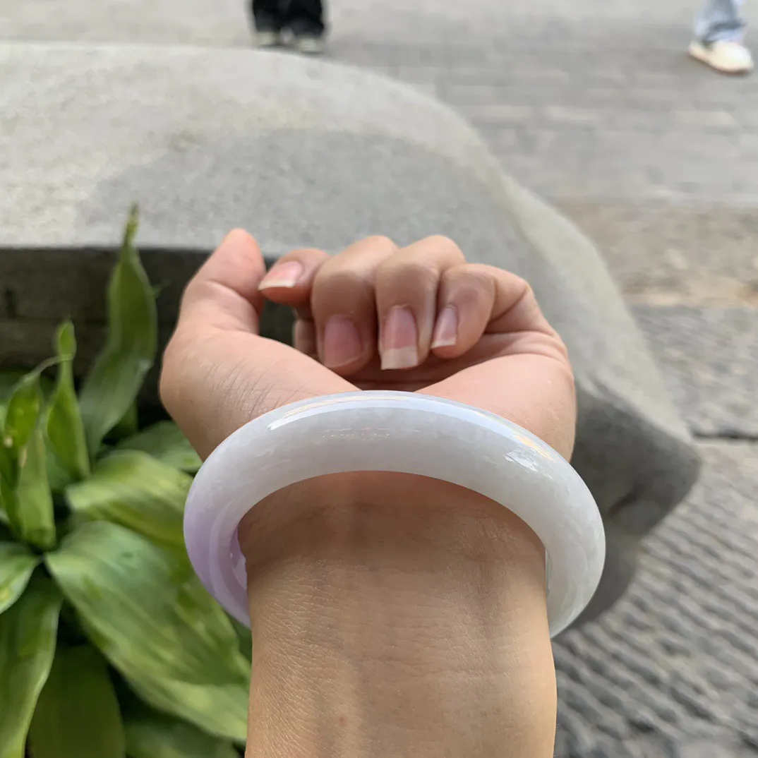 圈口56.5-12.9-9.2 【粉紫正圈手镯】正圈56 57可戴