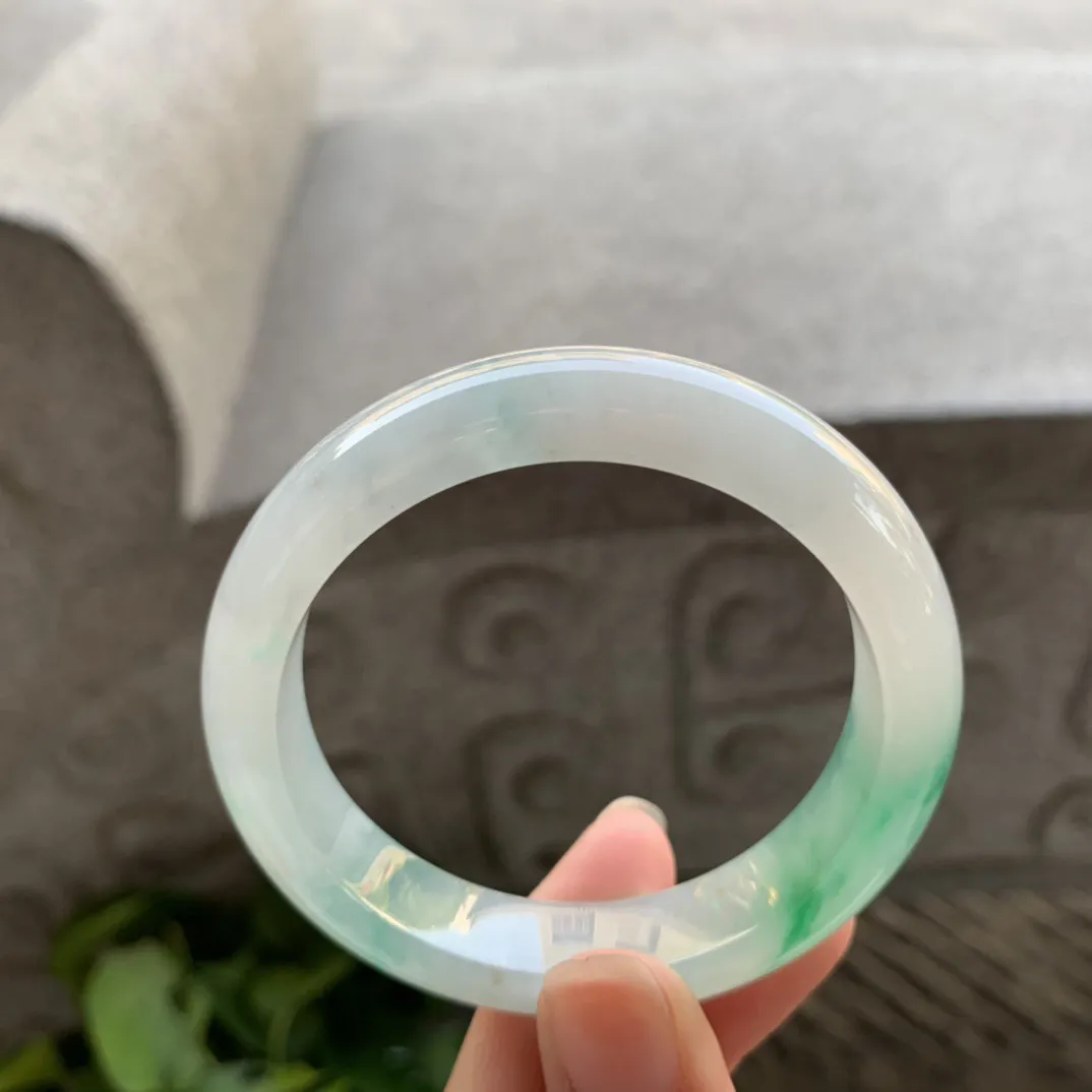 小圈口 51-11.7-8.2【冰飘绿正圈手镯】正圈51 52可戴