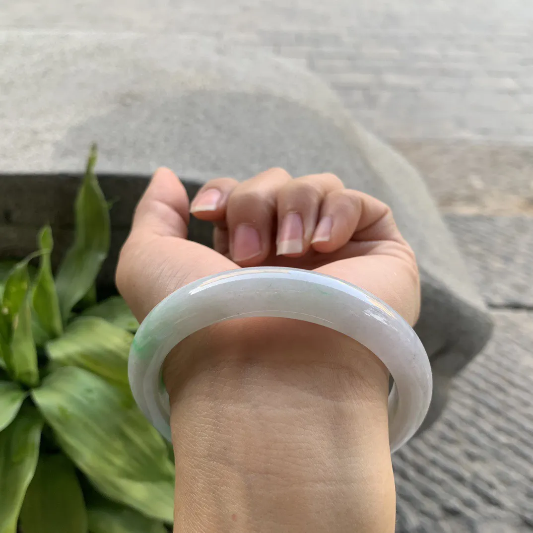 大圈口59.2-10.8-8.5 【飘绿正圈手镯】正圈59 60可戴