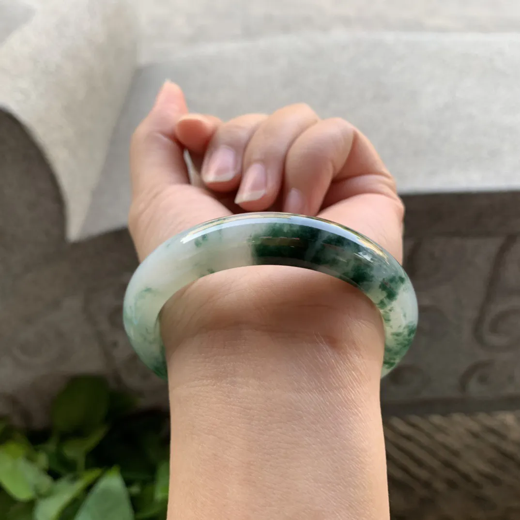 圈口54-11.4-8.3 【冰飘花正圈手镯】正圈54 55可戴