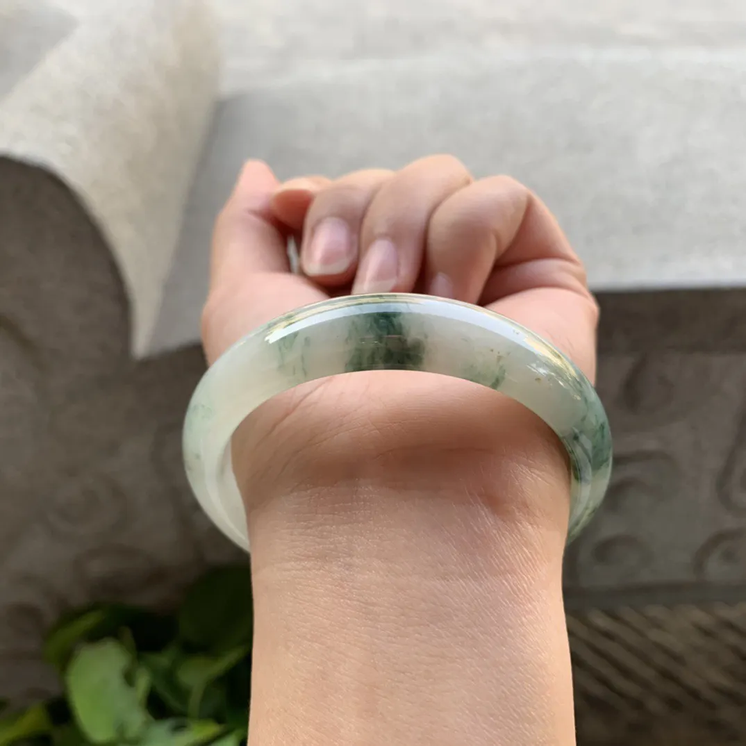 小圈口56.4-13-7.1 【冰飘花正圈手镯】正圈56 57可戴