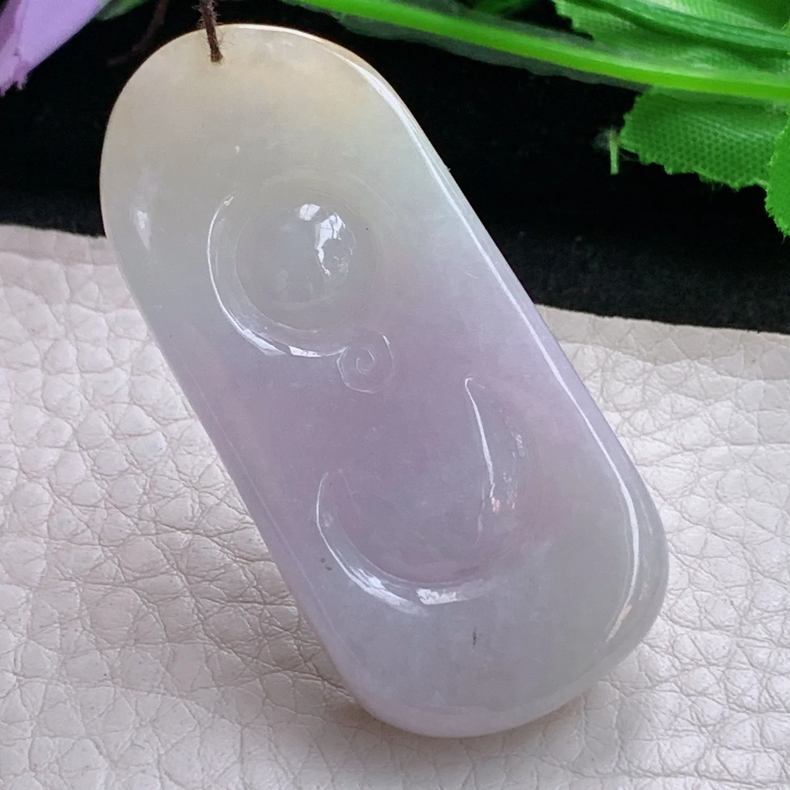 zen实拍53.8*25*11.2天然缅甸翡翠双彩逍遥佛 弥勒佛玉吊坠 玉挂件