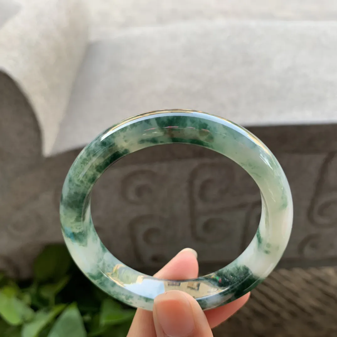 圈口54-11.4-8.3 【冰飘花正圈手镯】正圈54 55可戴