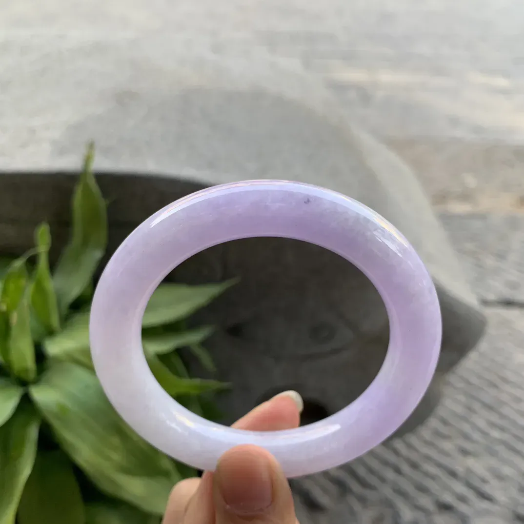 圈口57-11.3 【粉紫圆条手镯】圆条57 58可戴