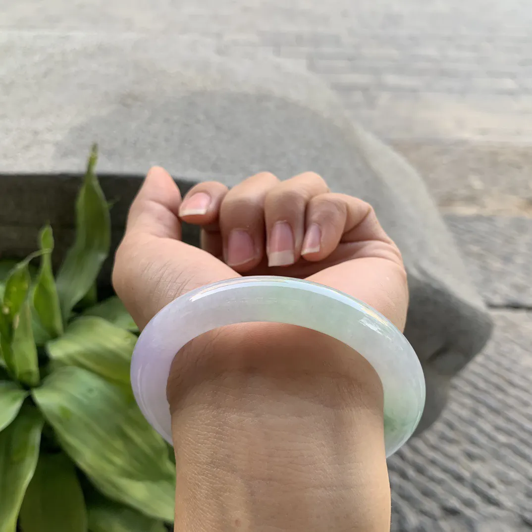 圈口55-9.9 【冰春彩圆条手镯】圆条55 56可戴