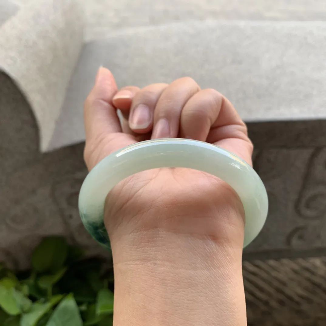 圈口55.3-9.7 【飘花圆条手镯】圆条55 56可戴