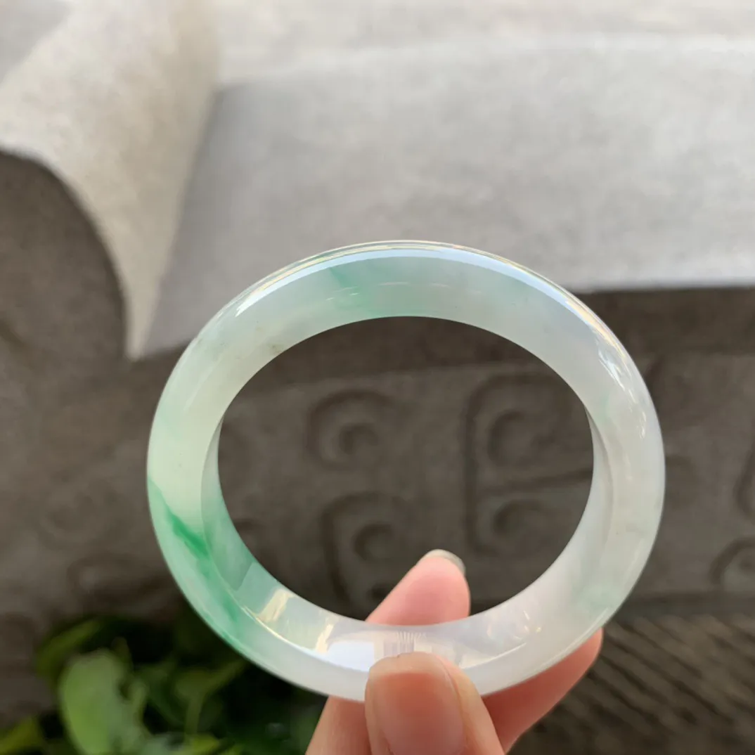 小圈口 51-11.7-8.2【冰飘绿正圈手镯】正圈51 52可戴