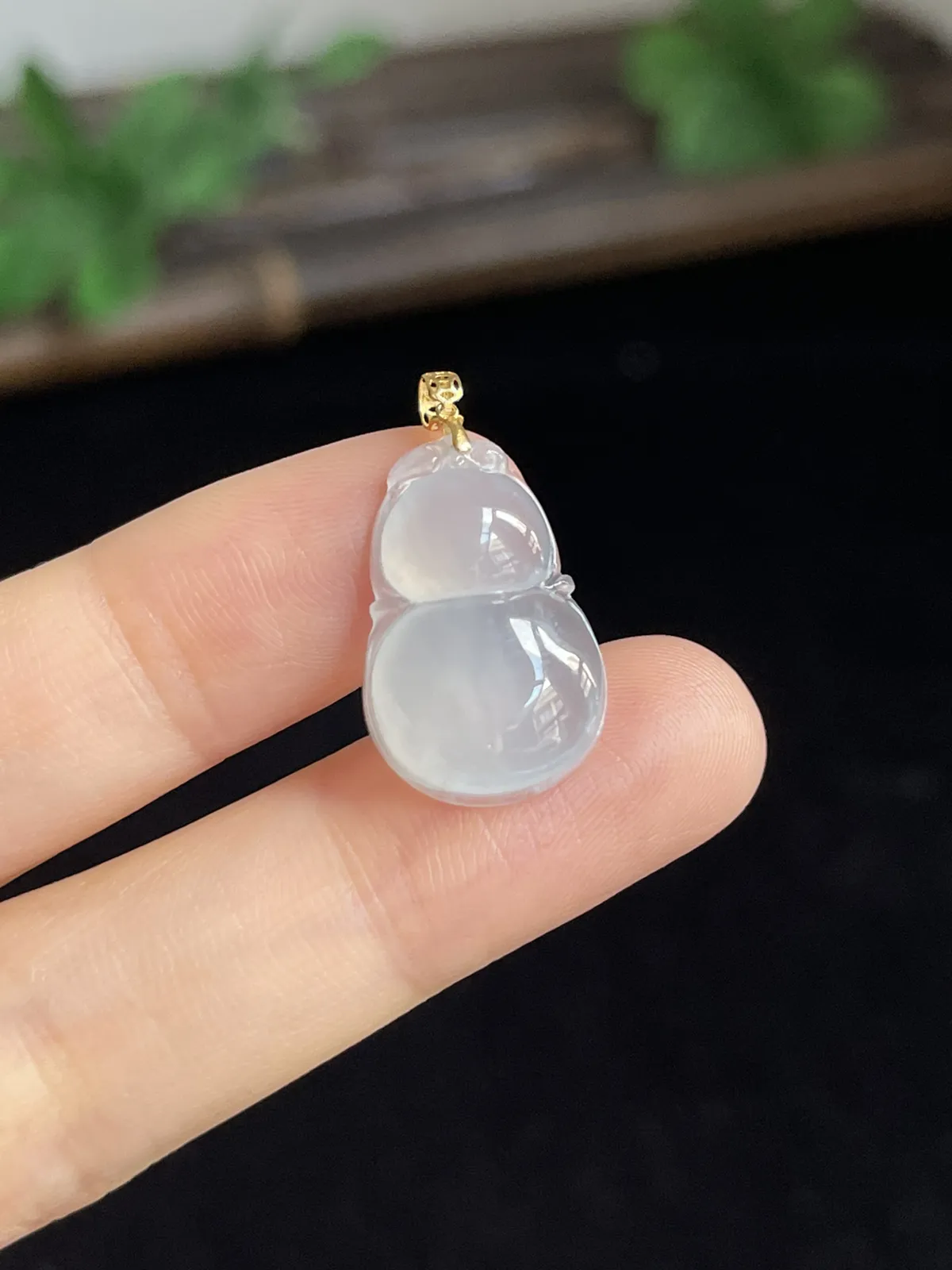 翡翠葫芦，印记：G18K