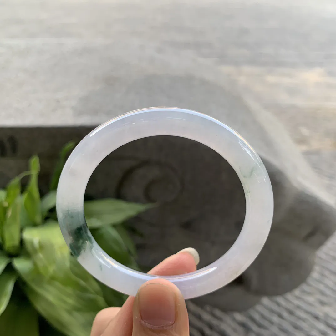 小圈口 53.4-7.9【冰飘花圆条手镯】圆条53 54可戴