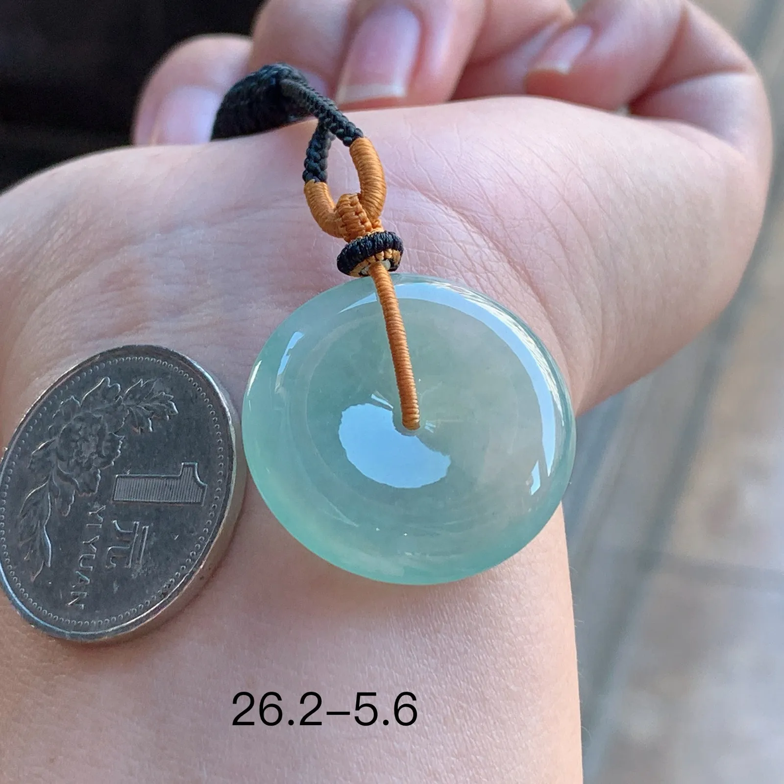 冰晴水平安扣 尺寸26.2