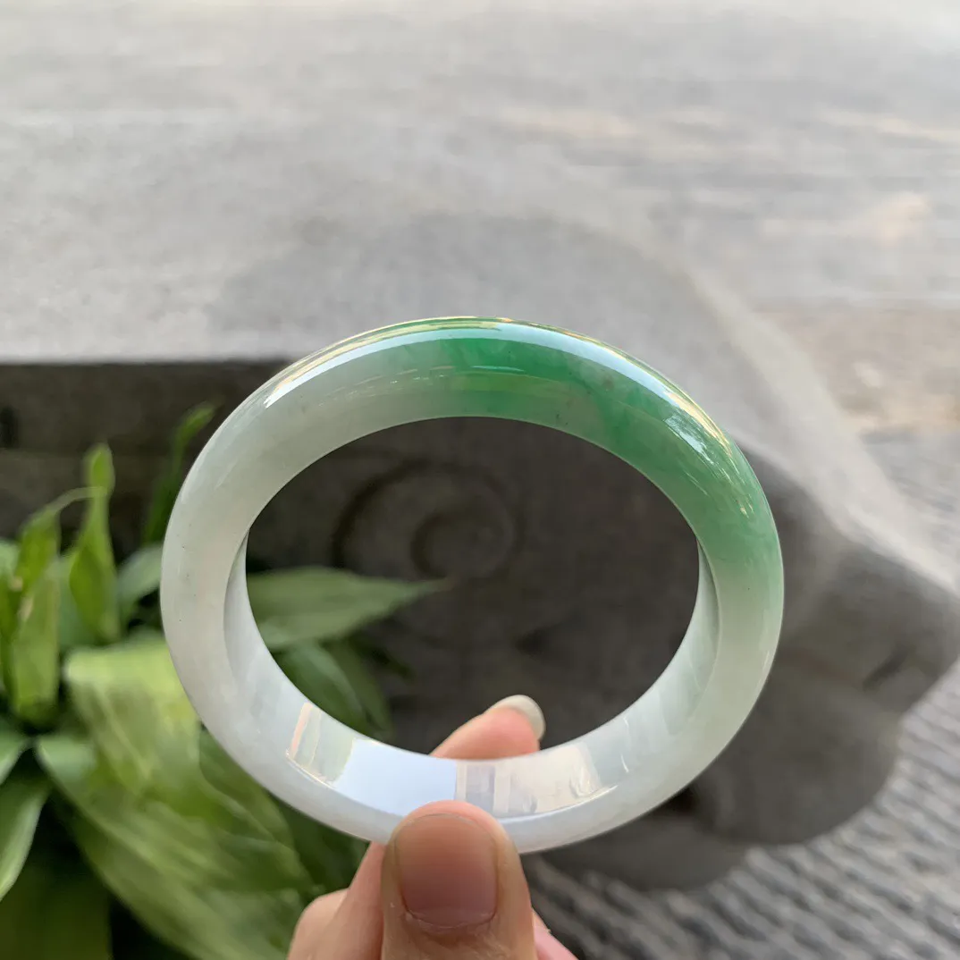 圈口57.2-13.4-8.7 【辣绿正圈手镯】正圈57 58可戴