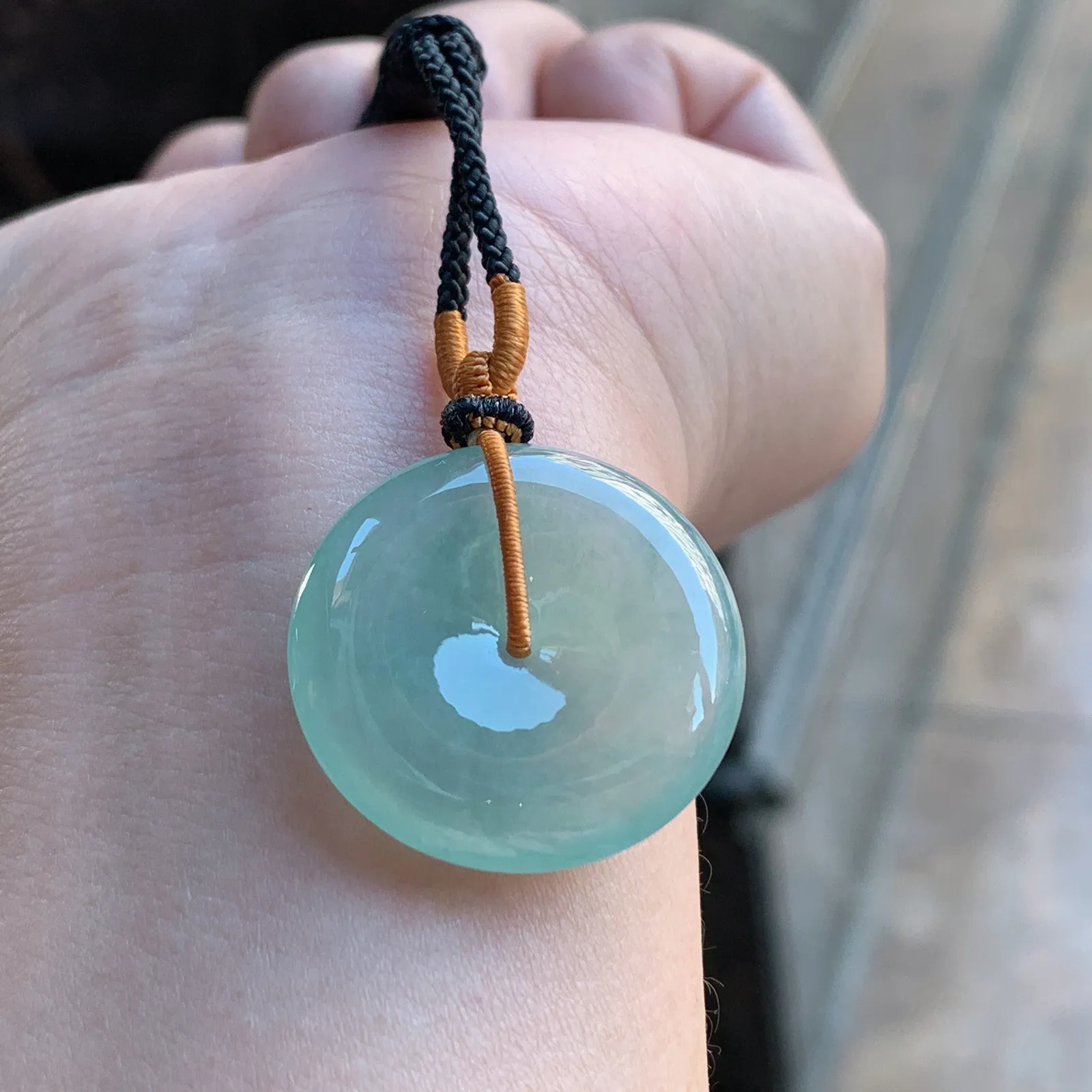 冰晴水平安扣 尺寸26.2