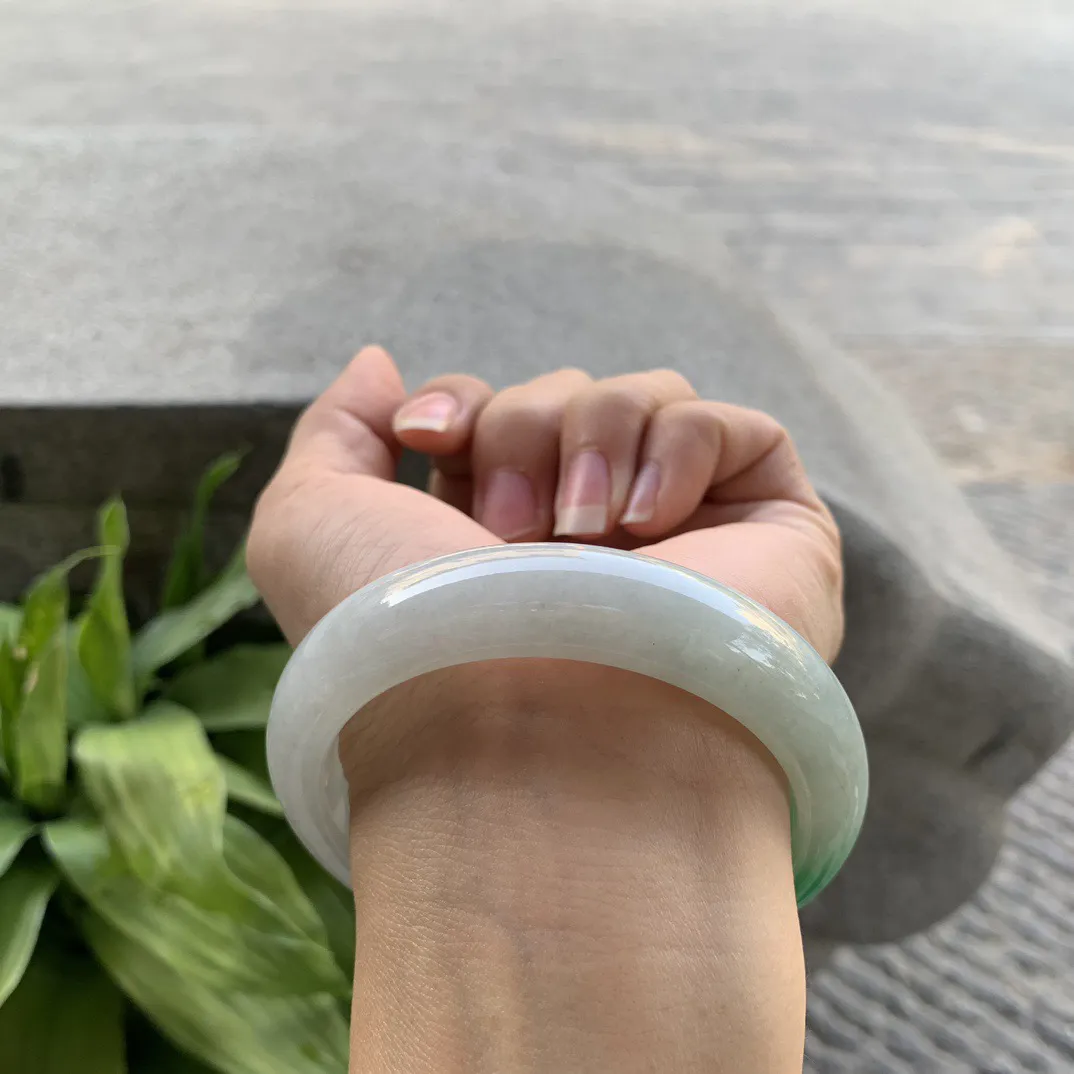 圈口57.2-13.4-8.7 【辣绿正圈手镯】正圈57 58可戴