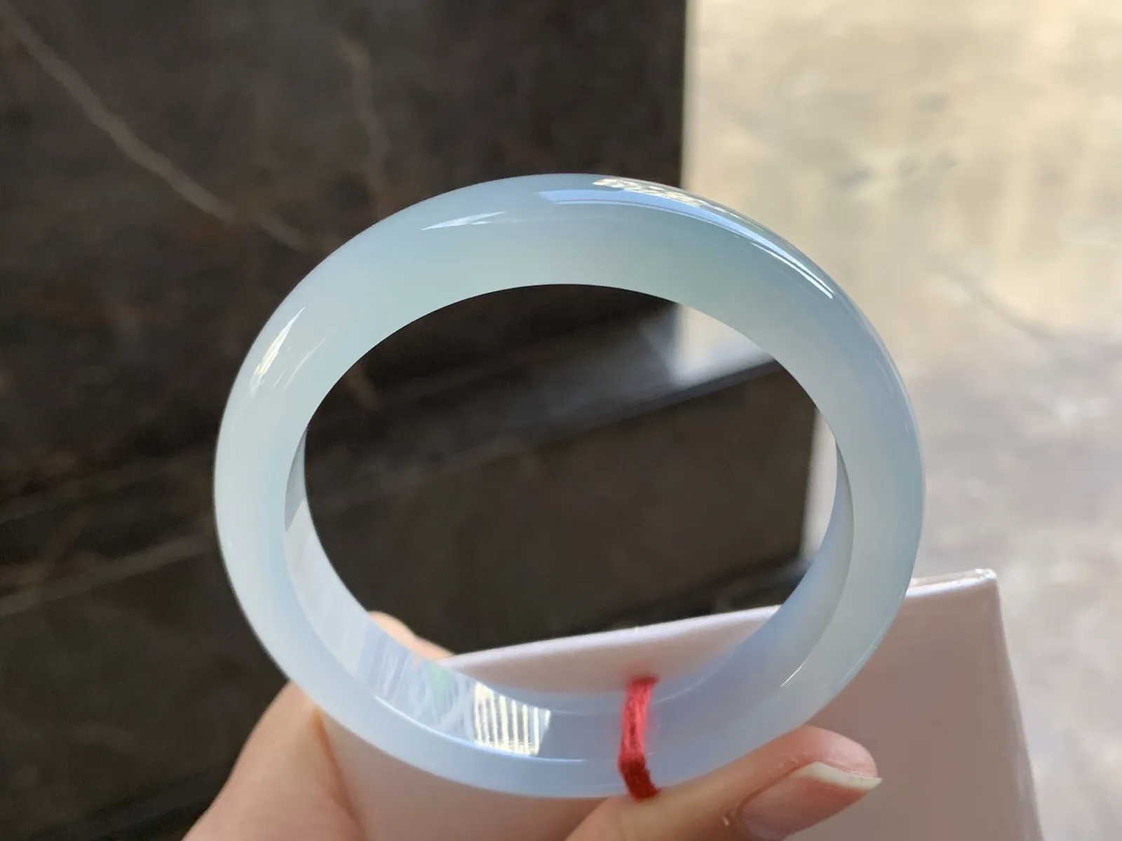 55.5-12.9-7.8

冰种晴水手镯^_^冰透 清新