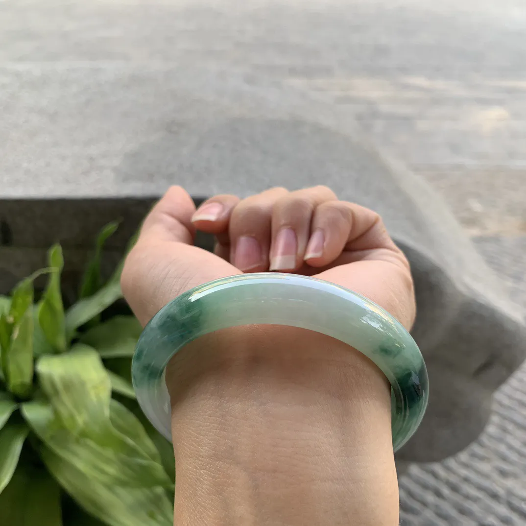 圈口57.5-11.8-8.2 【飘花正圈手镯】正圈57 58可戴