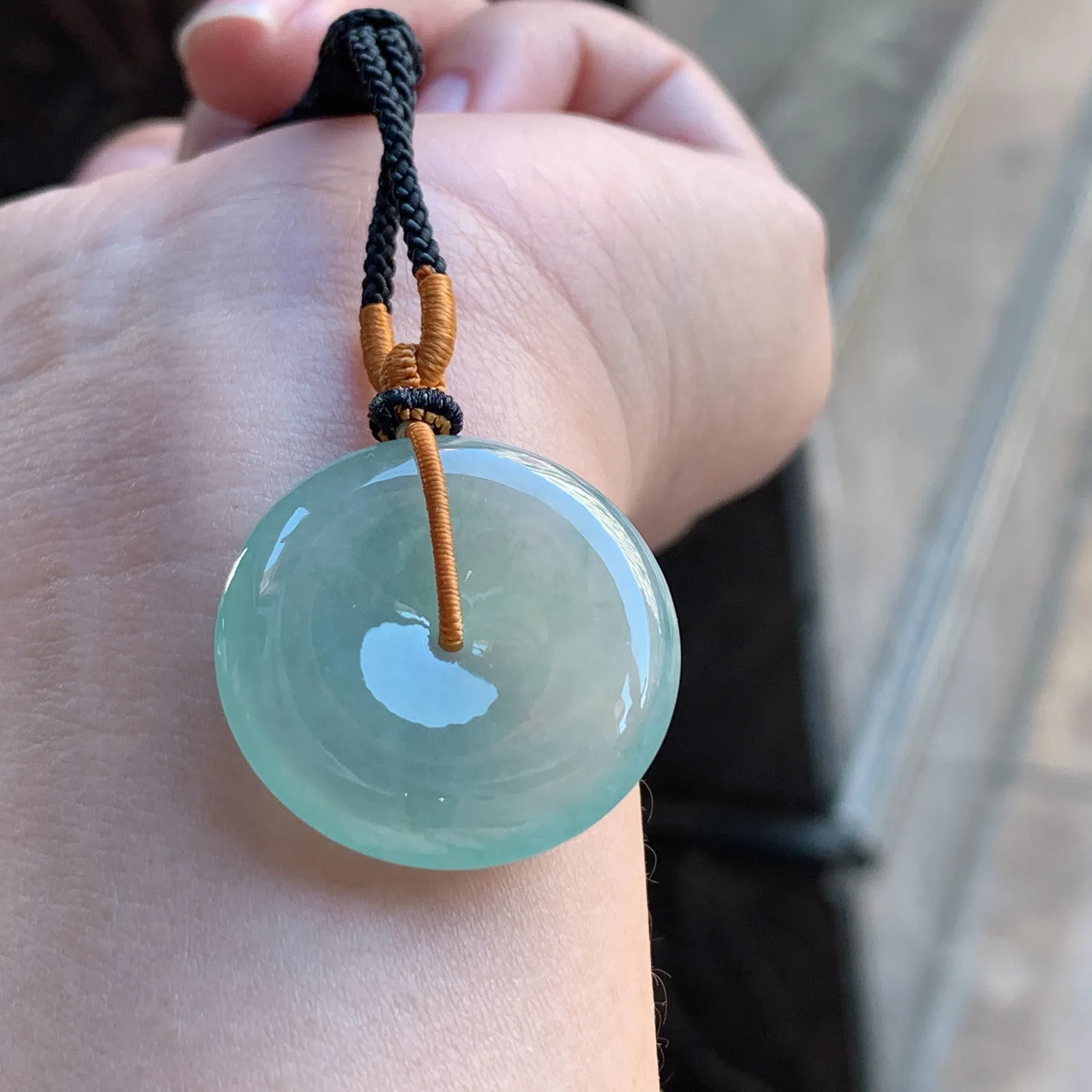 冰晴水平安扣 尺寸26.2