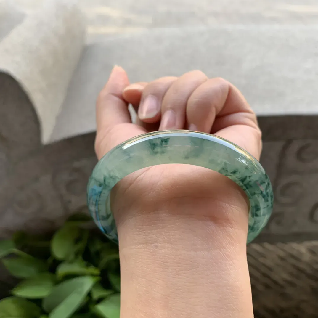 圈口56.2-12-8.9 【冰飘花正圈手镯】正圈56 57可戴