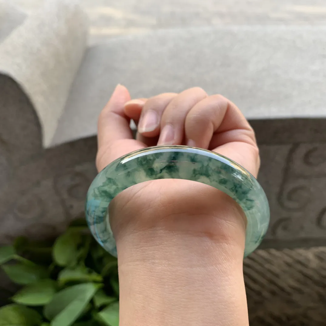 圈口56.2-12-8.9 【冰飘花正圈手镯】正圈56 57可戴