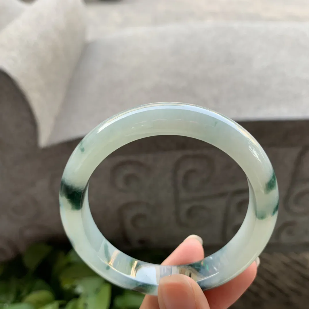 圈口56.4-11.7-8.5【冰飘花正圈手镯】正圈56 57可戴