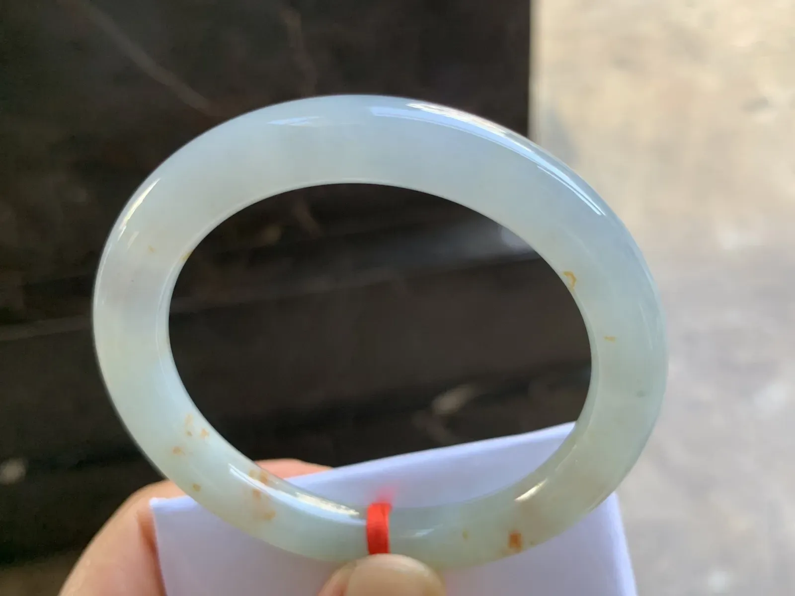 55-9.4mm
冰种黄翡圆条手镯 水润光泽 颜色漂亮