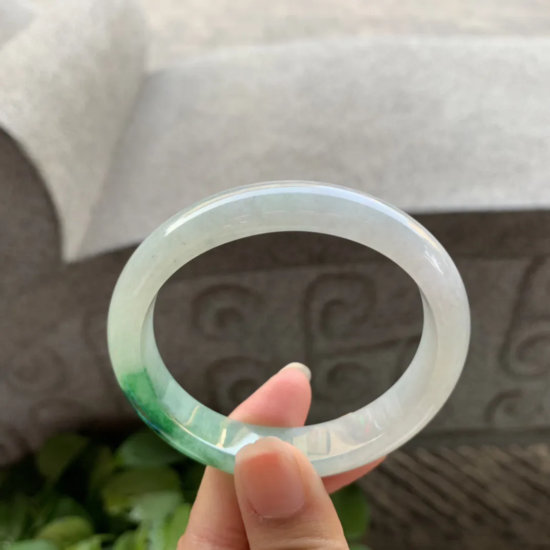 圈口54.2-48-12-7.5 【飘绿贵妃手镯】贵妃54 55可戴