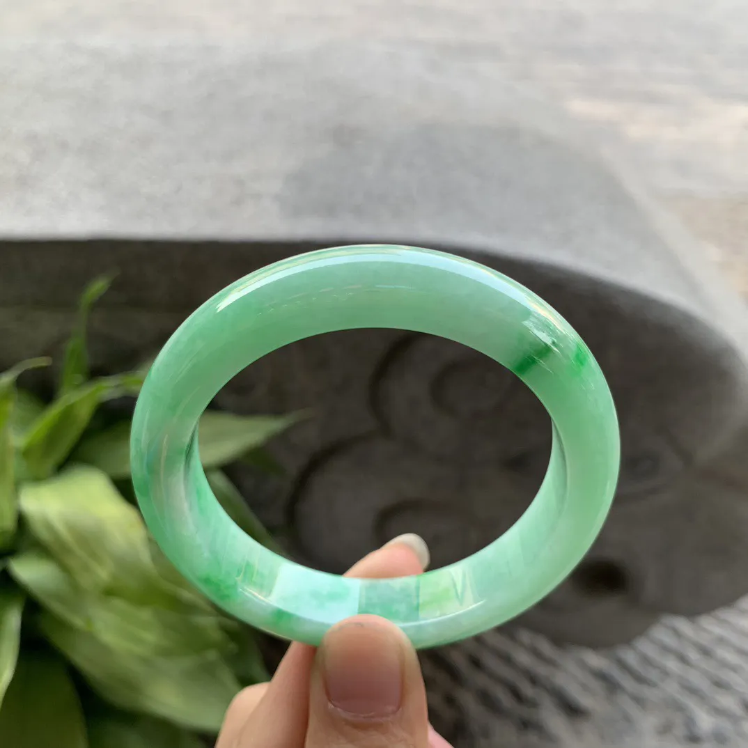 圈口55-12.5-8.6 【满绿正圈手镯】正圈55 56可戴