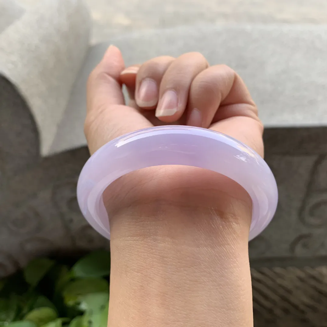 圈口55.4-12.8-9 【冰紫正圈手镯】正圈55 56可戴